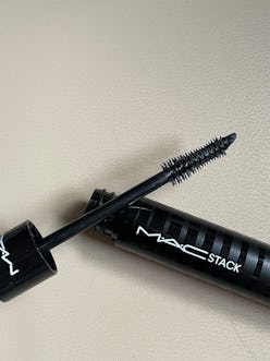 MAC Stack Mascara opened and its wand visible