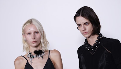 facial piercings at Givenchy paris fashion week f/w '22