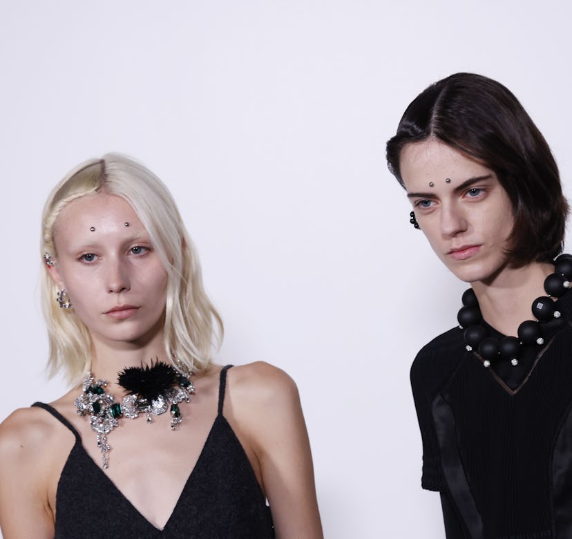facial piercings at Givenchy paris fashion week f/w '22