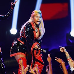 Nicki Minaj, a Wireless Festival 2022 headliner, performing on stage