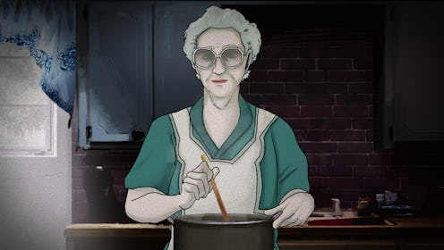 A drawing of convicted serial killer Dorothea Puente in Netflix's 'Worst Roommate Ever.'