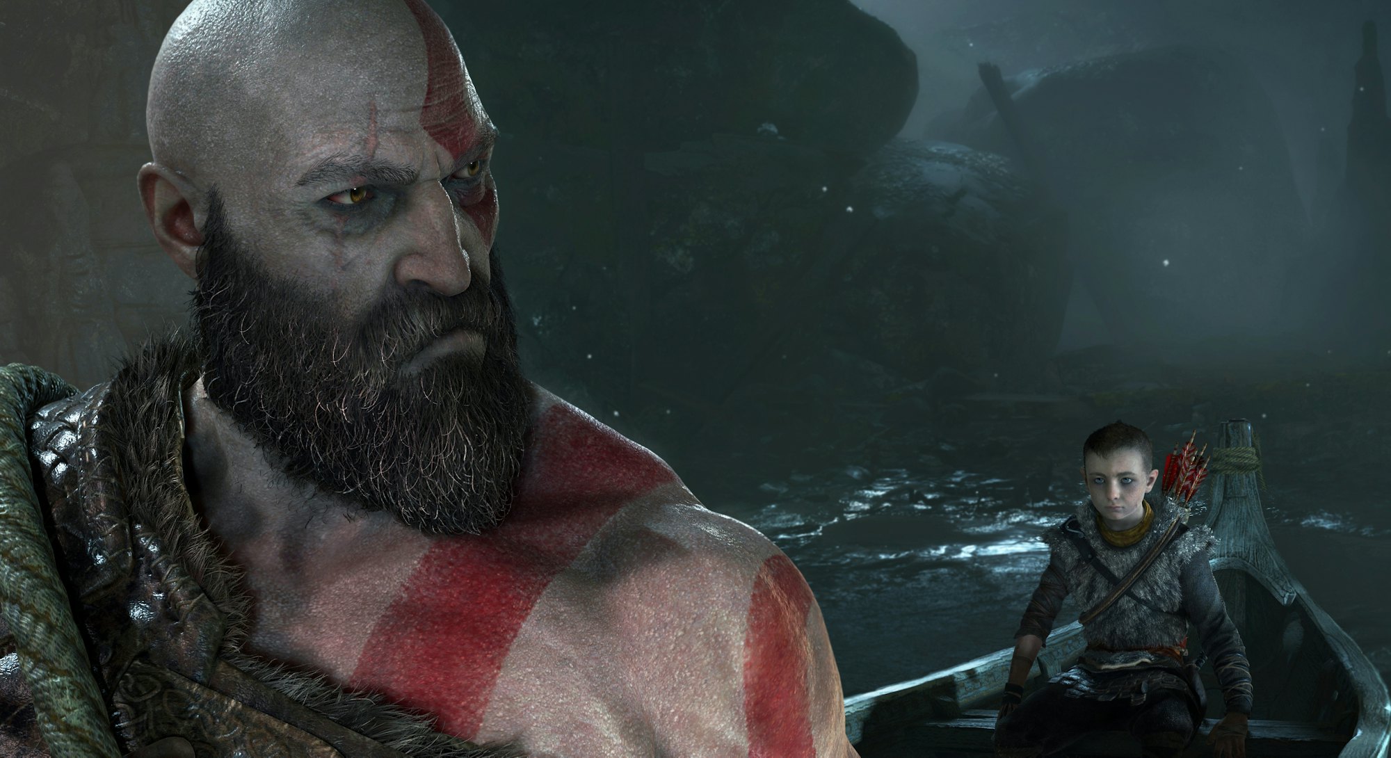 screenshot of Kratos and Atreus in God of War 2018