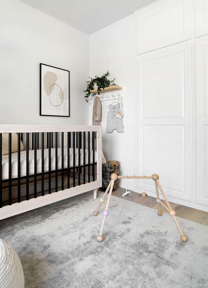 gender neutral baby nursery with neutral colors