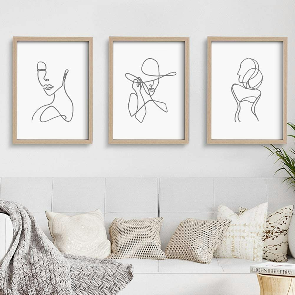 ArtbyHannah Framed Wall Art Decor (3-Pack)