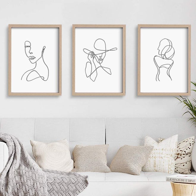 ArtbyHannah Framed Wall Art Decor (3-Pack)