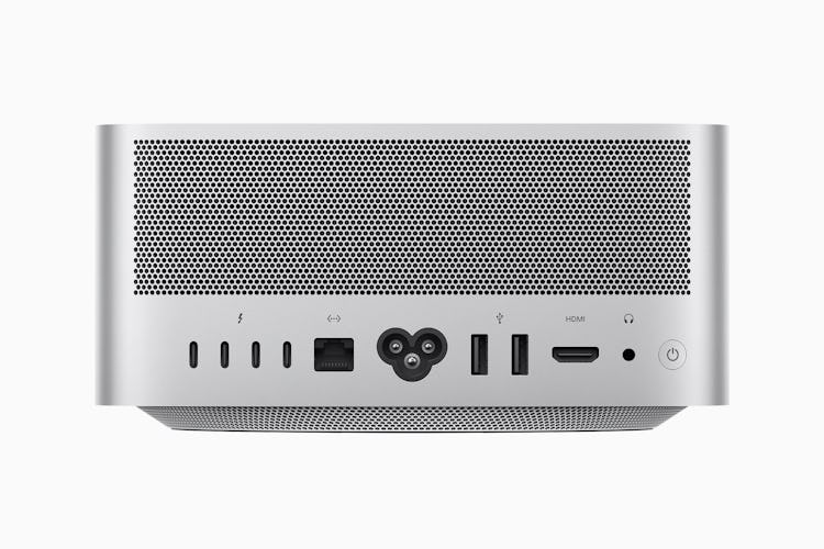 Look at all these beautiful ports, new and old, on the rear of Apple’s Mac Studio.