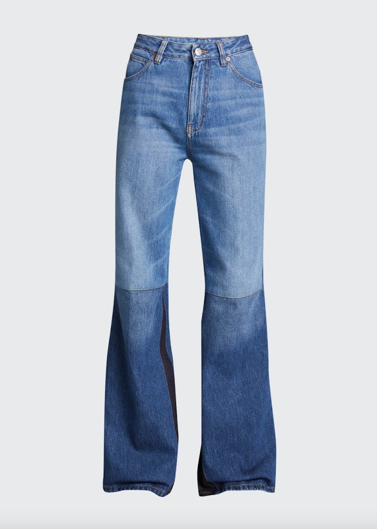 Victoria Beckham's Patchwork Flare Jeans. 