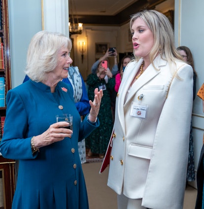Camilla, Duchess of Cornwall meets Emerald Fennell