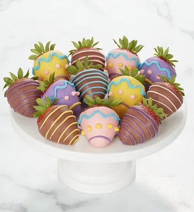 Strawberries for an Easter-themed baby shower