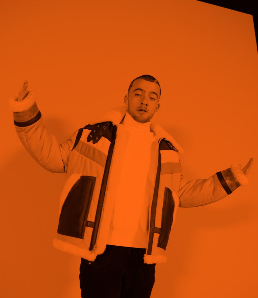 Angus Cloud backstage at Coach's Fall 2022 show during NYFW.