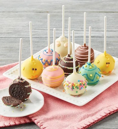 Cake pops for Easter baby shower