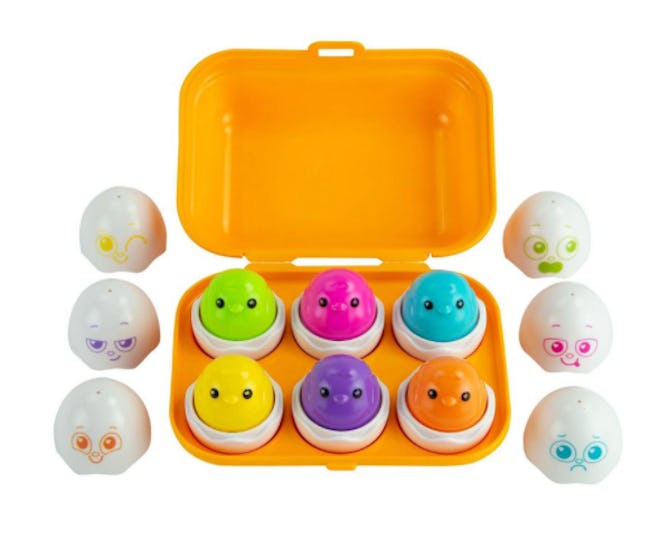 Toddlers can play this egg-themed matching game on Easter.