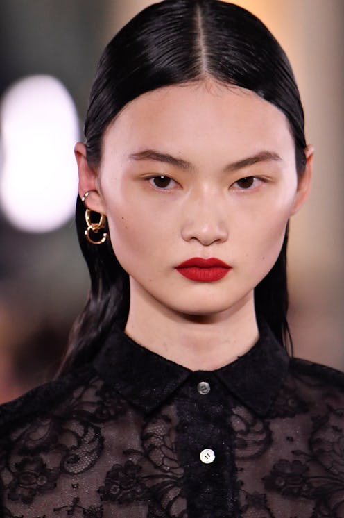 A model walks the runway during the Sacai Ready to Wear Fall/Winter 2022-2023 fashion show.