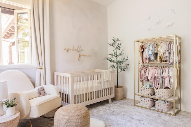 neutral nursery with glam accents