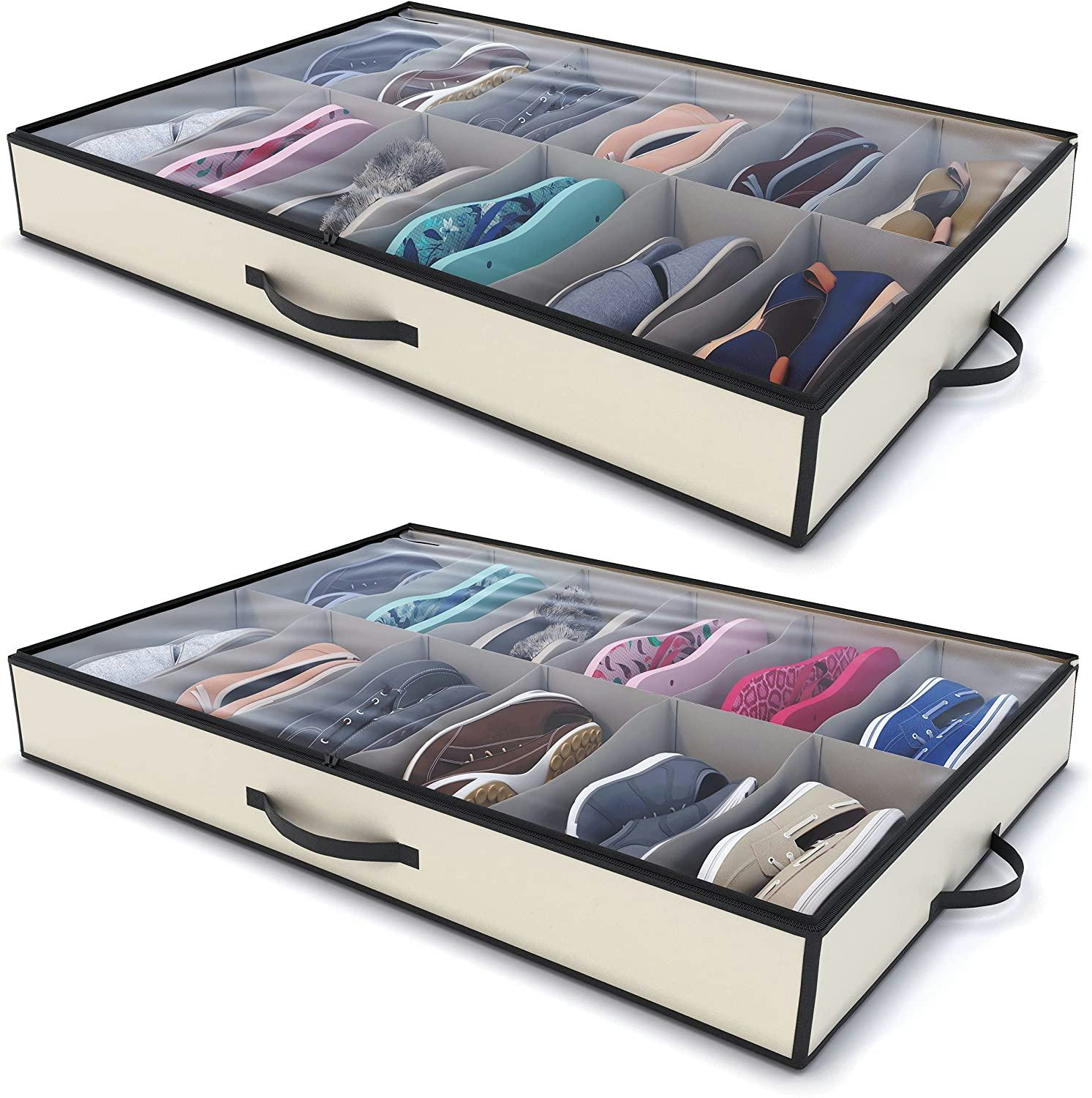 Woffit Under Bed Shoe Storage Organizer