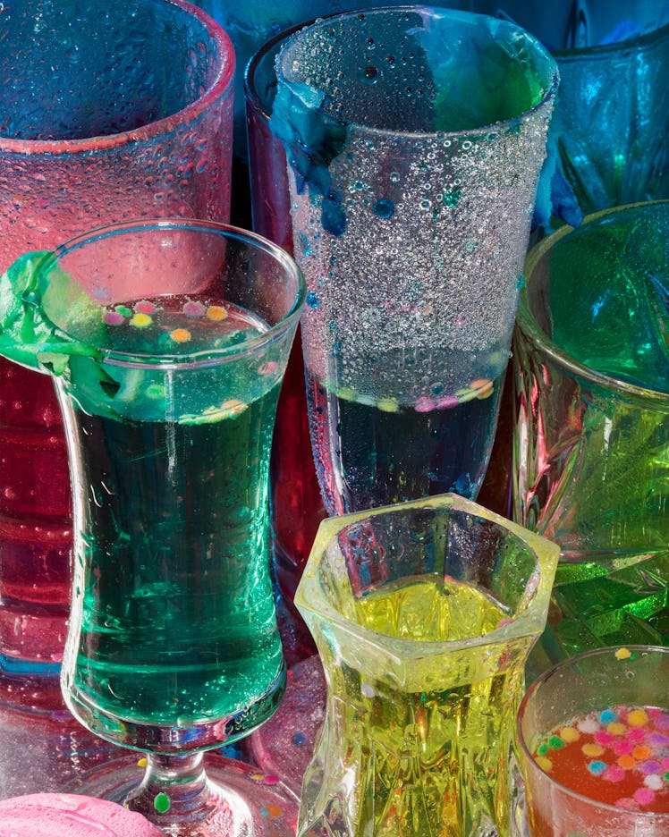 A photo of colorful glasses by Maisie Cousins