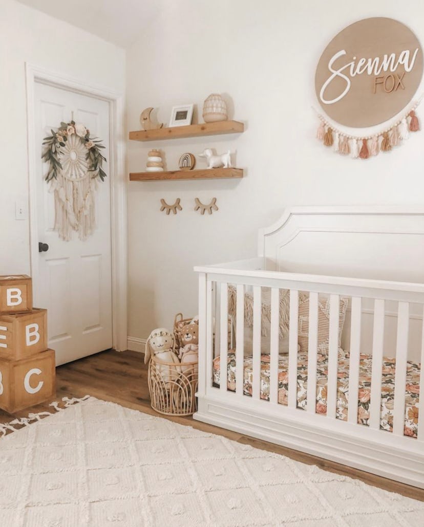 neutral baby girl nursery