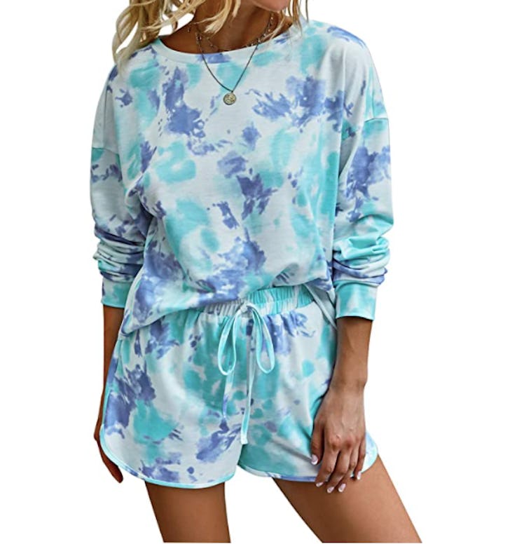 PRETTYGARDEN Tie-Dye Sleepwear Set