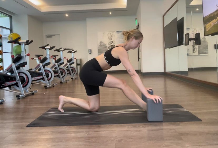 How to do a half split, one of the best yoga hamstring stretches.