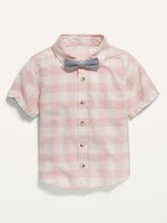 A pastel pink shirt is perfect for Easter.