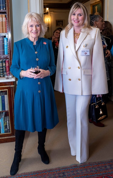 Camilla Duchess of Cornwall and Emerald Fennell meet