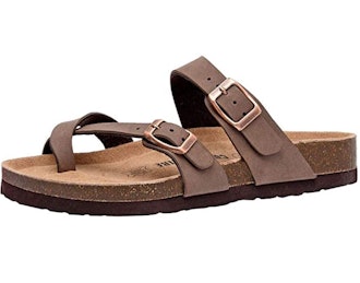 CUSHIONAIRE Luna Cork Footbed Sandal with +Comfort