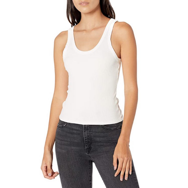 The Drop Michelle Scoop Neck Fitted Tank Top