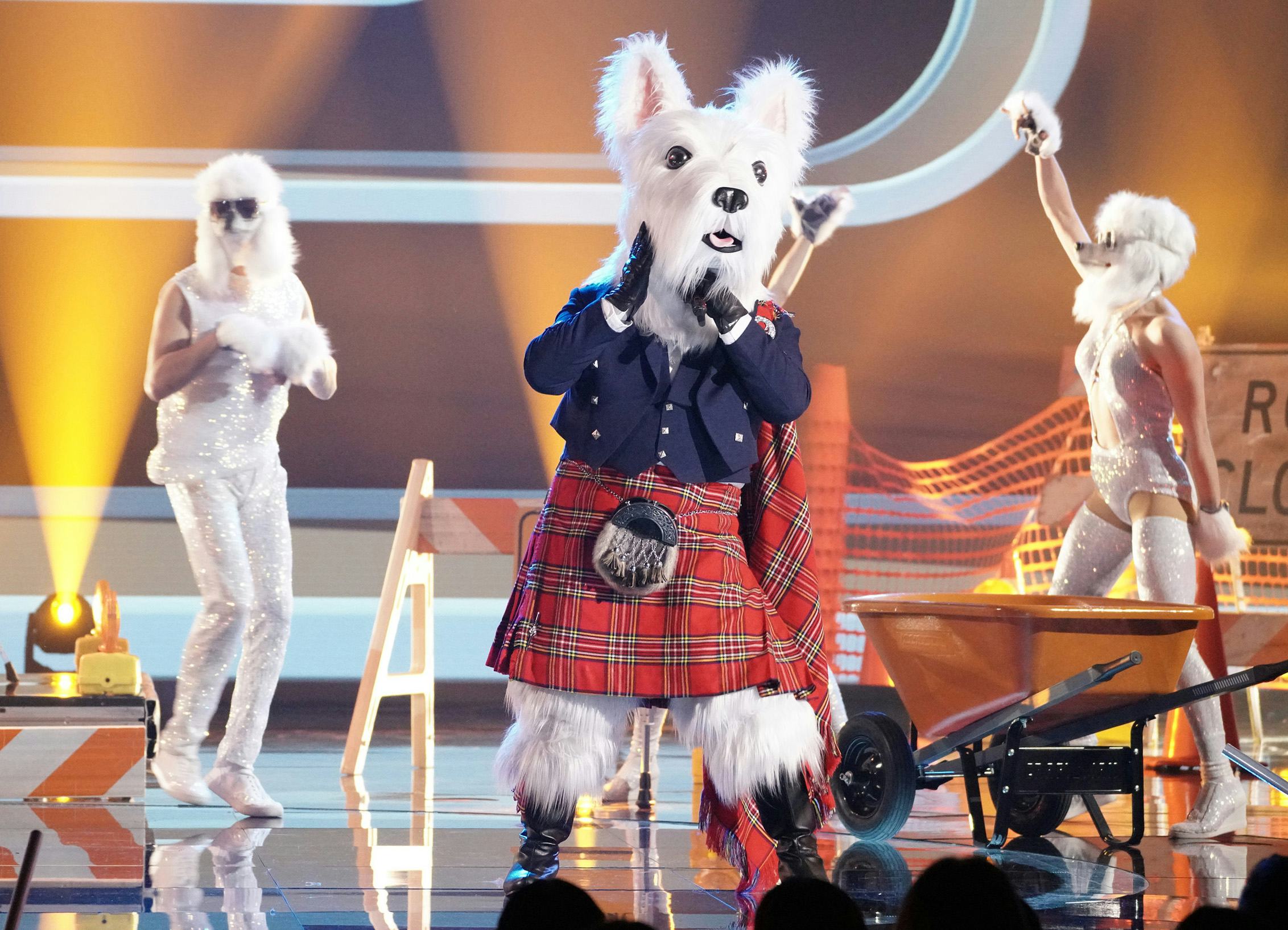 Terrier performs on 'Masked Singer' Season 7. 