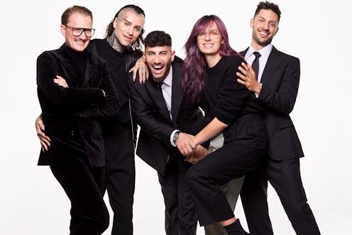 A photo of the Queer Eye Germany Fab Five: Jan-Henrik Scheper-Stuke, David Jakobs, Ayan Yuruk, Leni ...