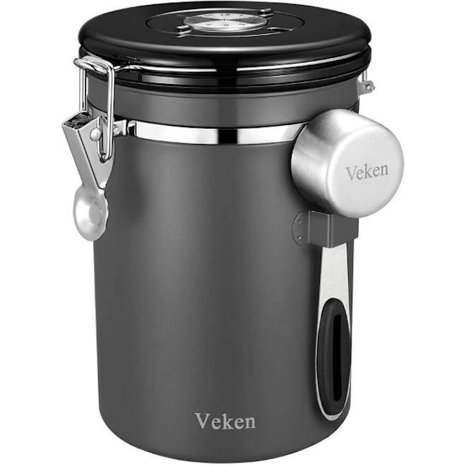 Veken Airtight Stainless Coffee Canister With Date Tracker