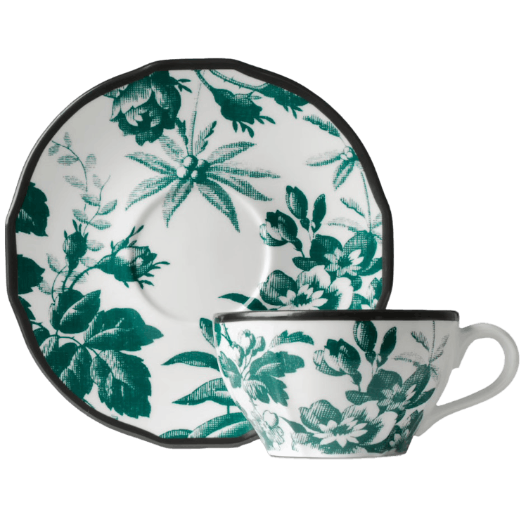 Herbarium Teacup and Saucer, Double Set