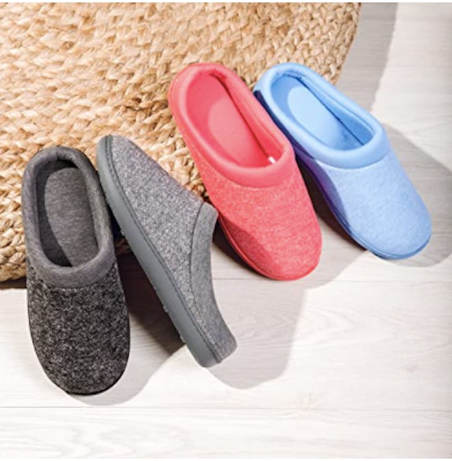 This cotton-knit pair is one of the best basic slippers for sweaty feet.