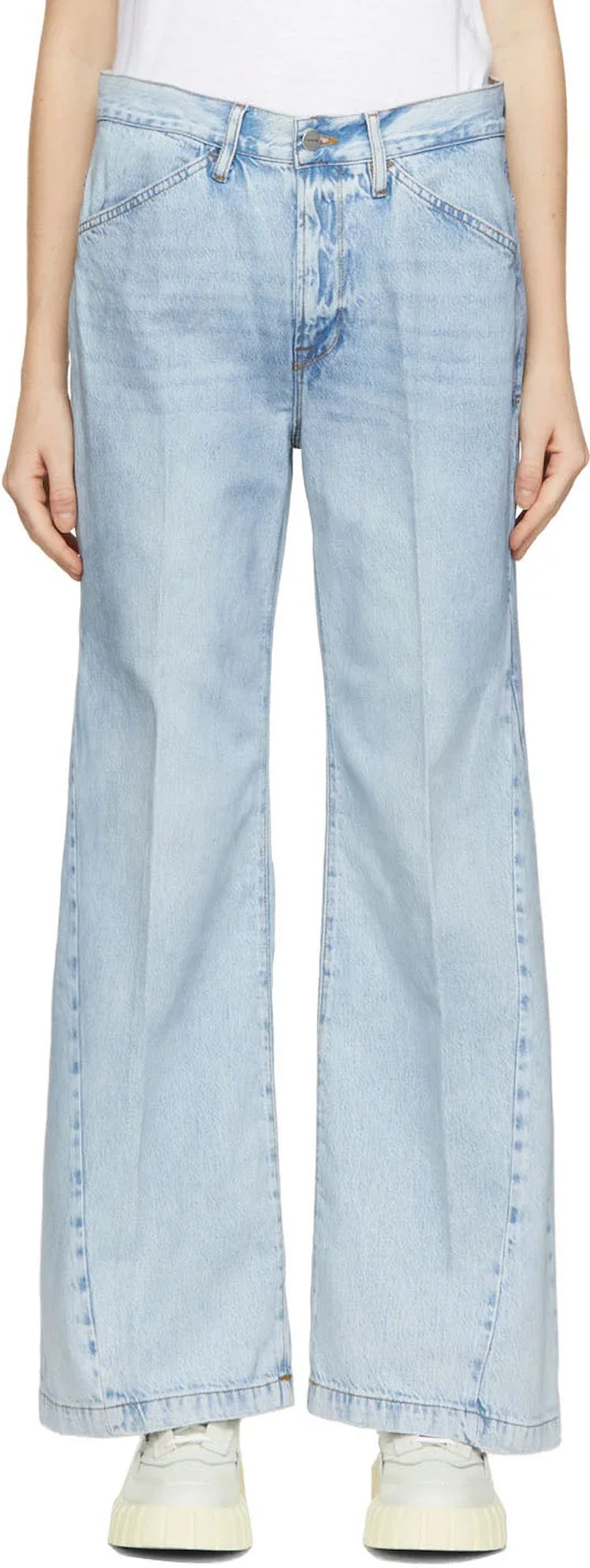 Frame's Blue 'Le Baggy Palazzo' Jeans. 