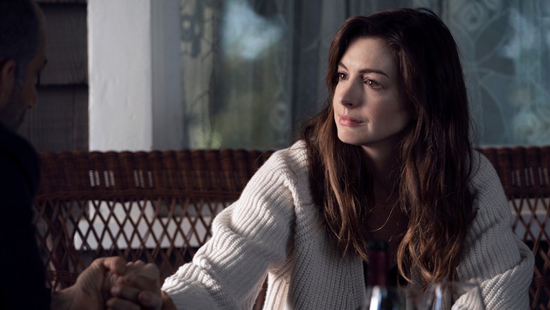 Anne Hathaway plays Rebekah Neumann in 'WeCrashed,' the new series about 'WeWork.' Photo via Apple T...