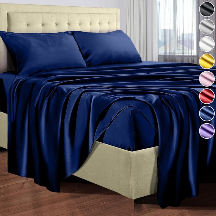 Decolure Satin Sheets Queen Size (4 Pieces)