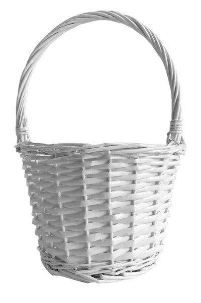 A small, plain Easter basket is perfect for toddlers to carry.