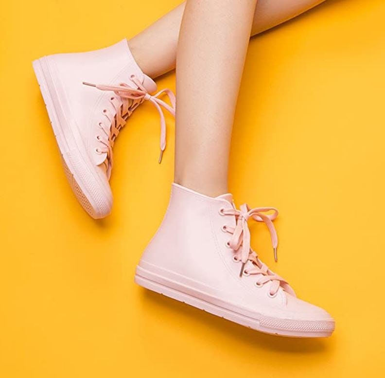 DKSUKO Waterproof High Top Rain Shoes