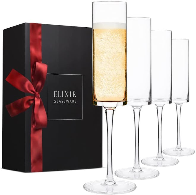 Elixir Glassware Champagne Flutes (Set Of 4)