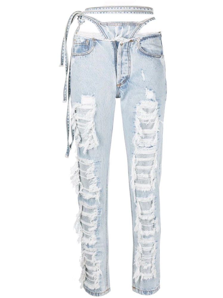 Almaz's Crystal-Embellished Pantie Jeans.