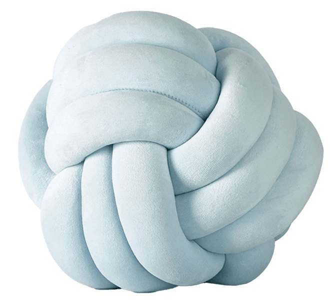 Velvet Knot Ball Pillow