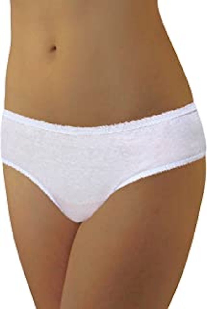 Underworks 20-Pack Women's Disposable 100% Cotton Underwear