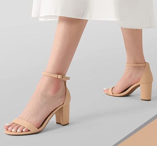 DREAM PAIRS Chunky Low Heel Pump Sandals