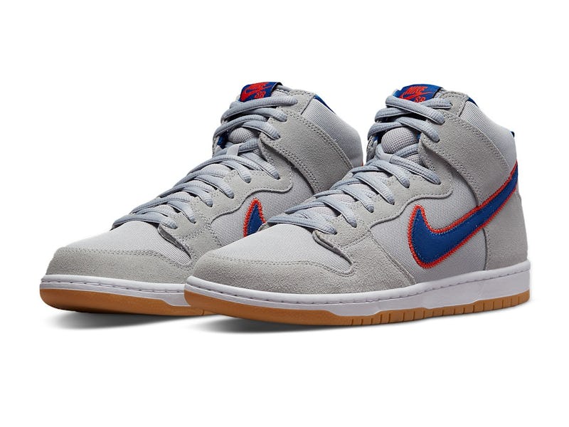 Nike SB Dunk High "New York Mets" gray sneakers