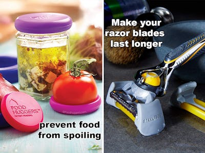 SteelBee Razor Saver Blade Life-Extender and Food Huggers Reusable Silicone Food Savers 