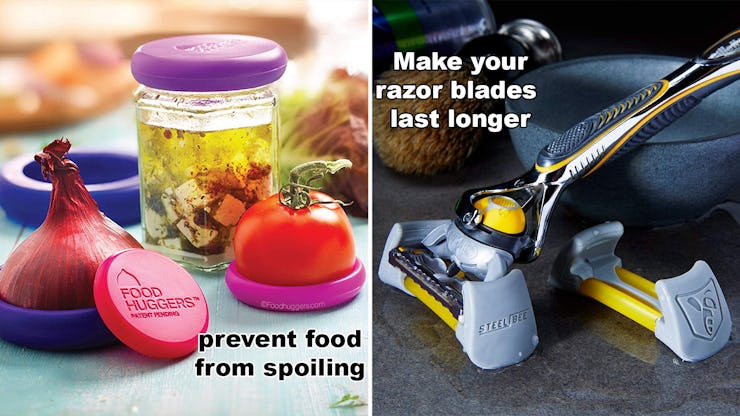 SteelBee Razor Saver Blade Life-Extender and Food Huggers Reusable Silicone Food Savers