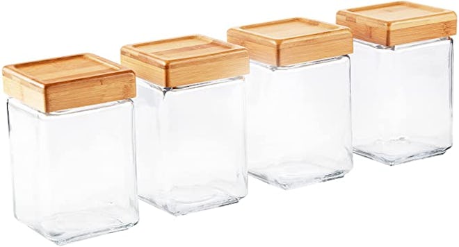 Anchor Hocking Jars With Bamboo Lids (Set Of 4)