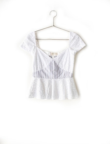 This Rentrayage top is ethically made from vintage and upcycled fabrics.