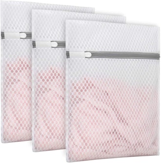 Muchfun Honeycomb Mesh Laundry Bags 3-Pack)