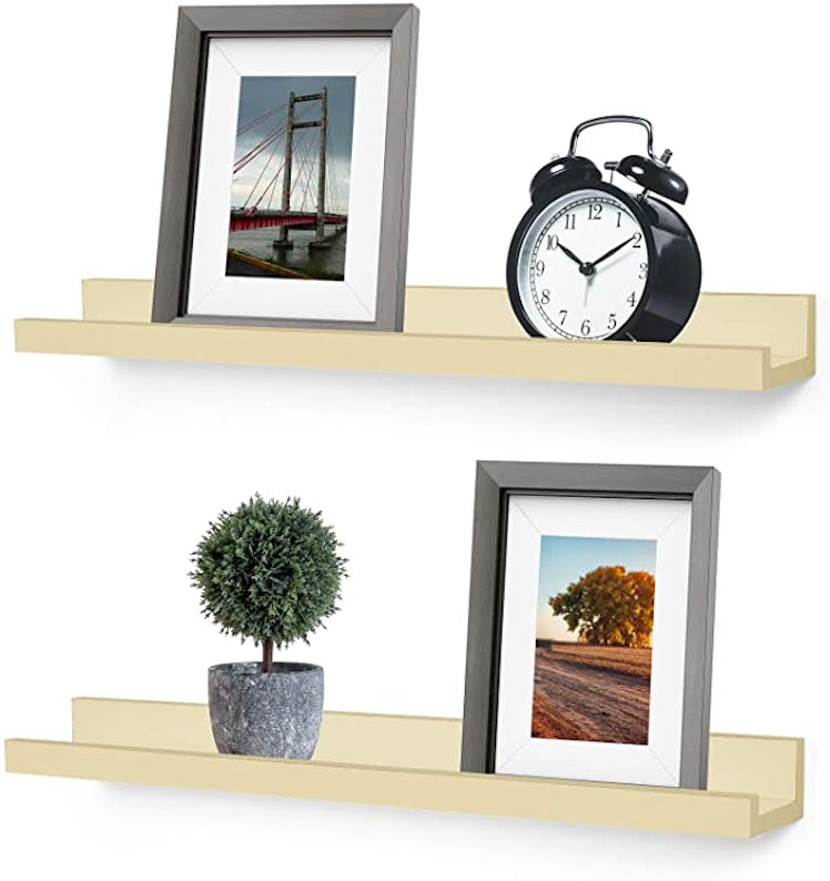 Greenco Wall Mounted Photo Ledge Floating Shelves (Set of 2) 