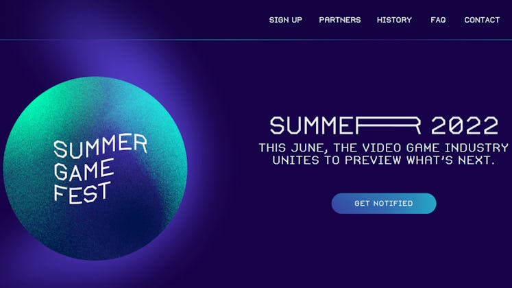 Summer Game Fest website and logo